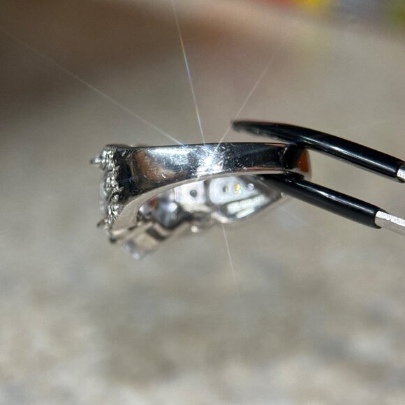 Shiny Cubic Zirconia 925 Silver Ring - Picture 6 of 9